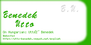 benedek utto business card